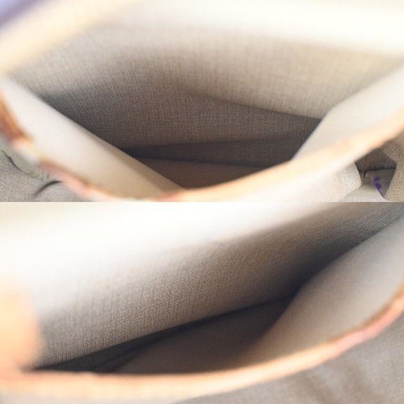 LOUIS VUITTON LV Logo Deauville Hand Bag Monogram Leather Brown - Picture 12 of 15